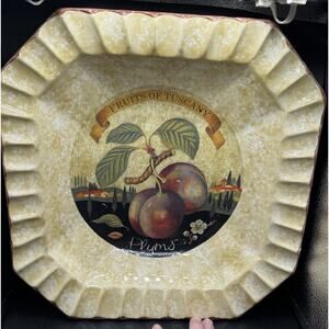 Ceramica Due Torri Per Alimenti Italy "Fruits of Tuscany" Large 14” Pasta Bowl